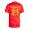 Camisola Espanha Mikel Oyarzabal 21 Homen Equipamento 1ª Euro 2024